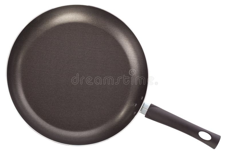Teflon frying pan isolated on white background. Frying pan stock images, royalty-free photos and pictures