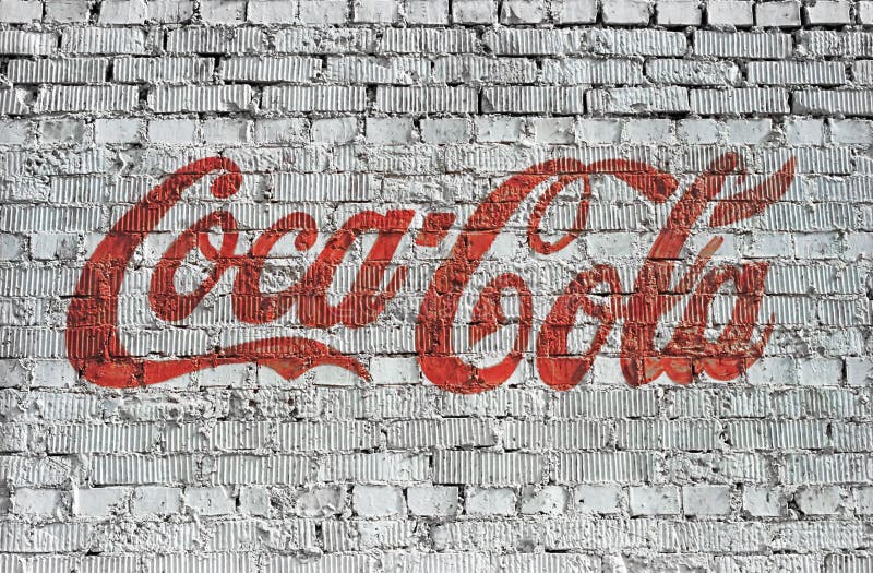 Tegelstencoca - colaetikett royaltyfri bild