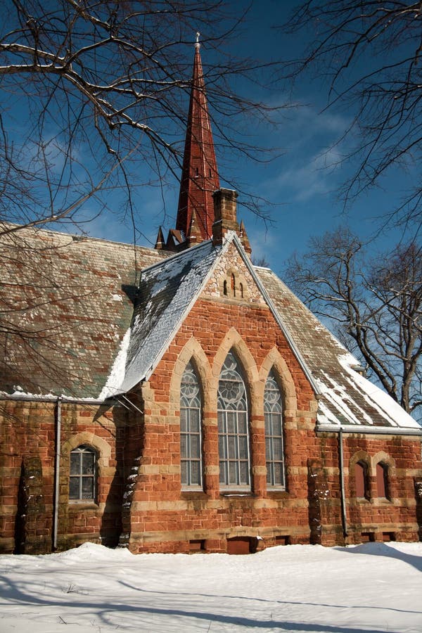Tegelstenkyrka royaltyfria bilder Tegelstenkyrka royaltyfria bilder