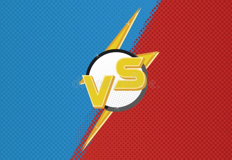 Tegenover het schermblauw en rood vector illustratie