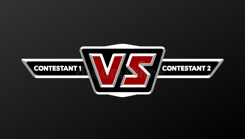 Tegenoverstelling van rivalen, met ruimte voor tekst vector illustratie