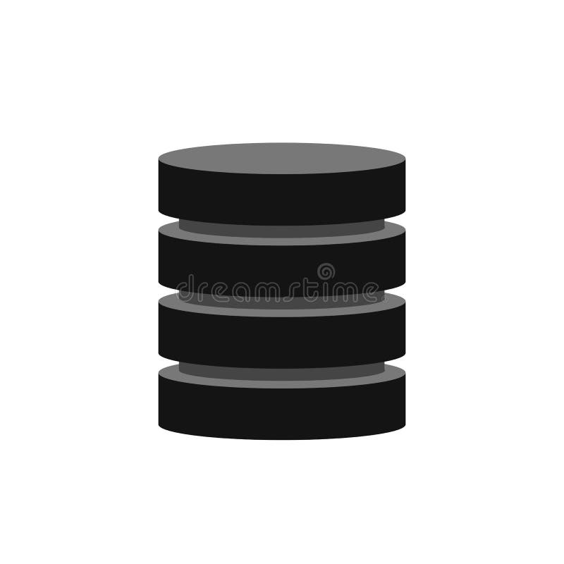 Tehnologie de stocare a datelor pentru baze de date de dimensiuni mari, exprimată în euro, pentru stoc stock illustration