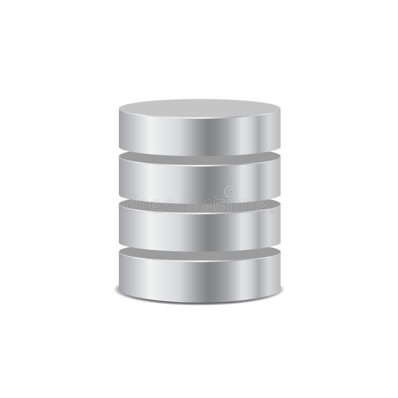 Tehnologie de stocare a datelor pentru baze de date mari, în euro ldquo pentru vectorul acțiunilor vector illustration