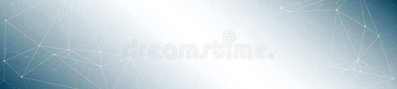Tehnologie modernă, știință, banner grafic creativ pe fundaluri conectate cu puncte și ilustrații vectoriale cu linii stock illustration