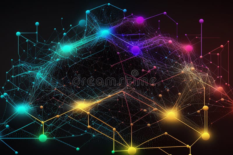 Tehnologie sau date tehnice. concept rețea de conectare la internet. futurist abstract. design digital concept stock illustration