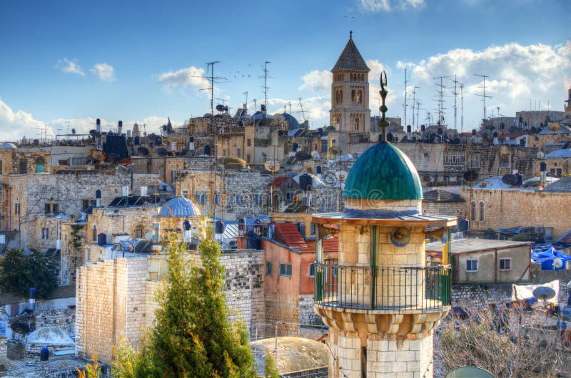 Tejados de Jerusalén imagen de archivo libre de regalías Tejados de Jerusalén imagen de archivo libre de regalías