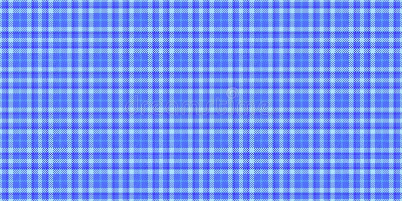 Tejido de patrón vectorial neutro tejido primario sin fisuras. Madras tartan comprueban el fondo en colores azul y cian ilustración del vector