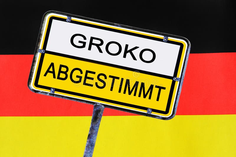 Teken - de Regering van Duitsland heeft voor de grote coalitie gestemd royalty-vrije stock afbeeldingen Teken - de Regering van Duitsland heeft voor de grote coalitie gestemd royalty-vrije stock afbeeldingen