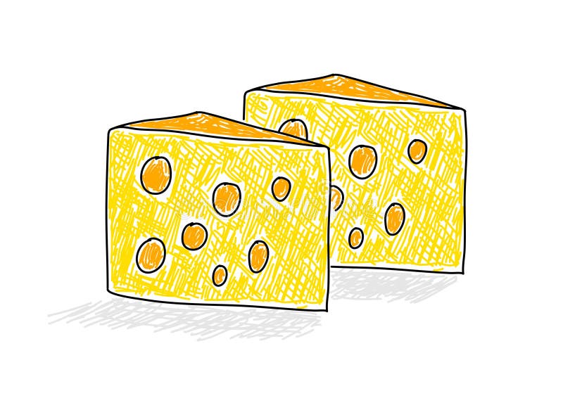 Tekening Van Kaas Vector Illustratie. Illustration Of Gezond - 23533061