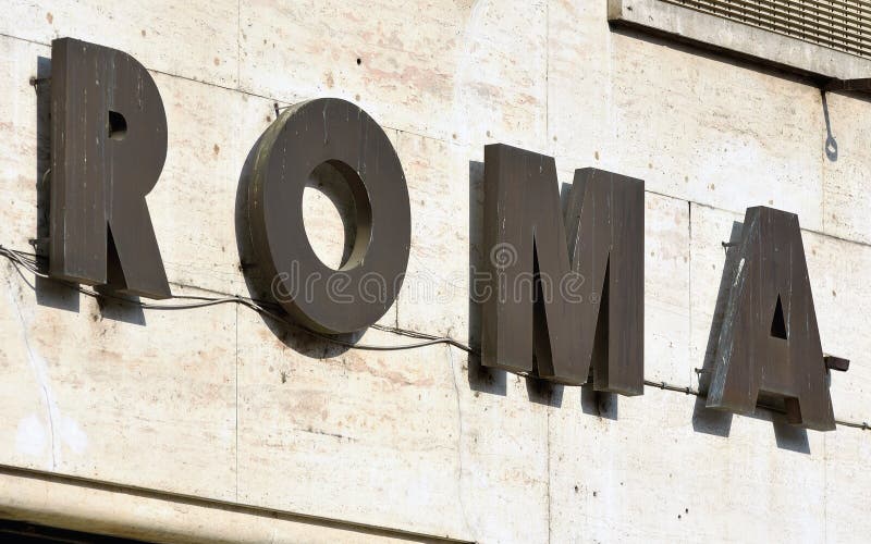 Tekenlezing „Rome“, Rome, Italië royalty-vrije stock afbeelding Tekenlezing „Rome“, Rome, Italië royalty-vrije stock afbeelding