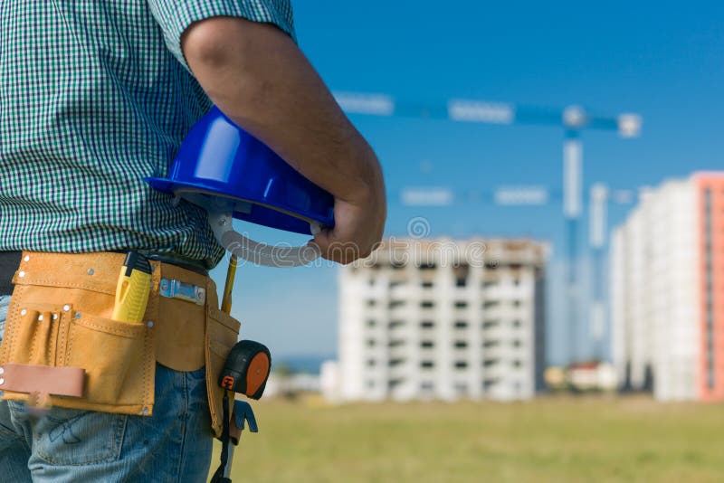 Tekniker på arbete på konstruktionsplats fotografering för bildbyråer Tekniker på arbete på konstruktionsplats fotografering för bildbyråer