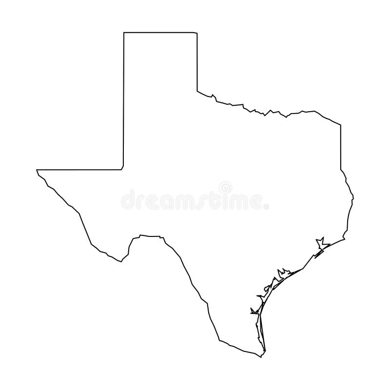 Texas, state of USA - solid black outline map of country area. Simple flat vector illustration. Texas, state of USA - solid black outline map of country area. Simple flat vector illustration.