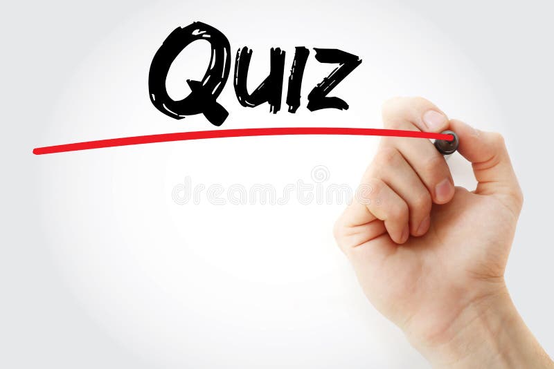 Quiz text with marker, business concept background. Quiz text with marker, business concept background