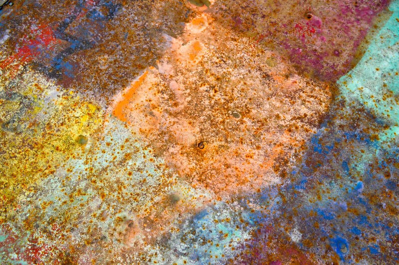Tekstura metal ściany obierania ośniedziały żelazo malująca podława farba obciosuje, rhombuses, kolor żółty, błękit, brązowić tło obrazy royalty free Tekstura metal ściany obierania ośniedziały żelazo malująca podława farba obciosuje, rhombuses, kolor żółty, błękit, brązowić tło obrazy royalty free