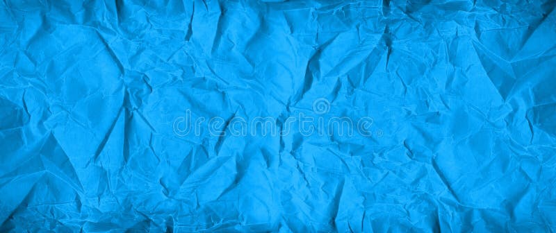 Tekstura niebieskiego papieru kruszonego. tło transparentu fotografia stock