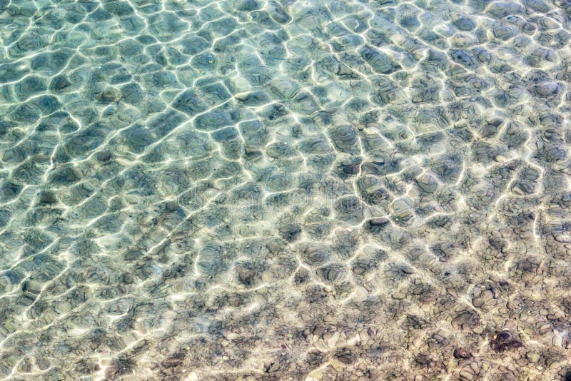 Tekstura przejrzysta płytkiej wody powierzchnia