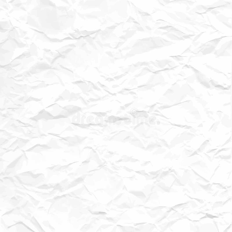 Tekstura zmięty biały papier ilustracja wektor