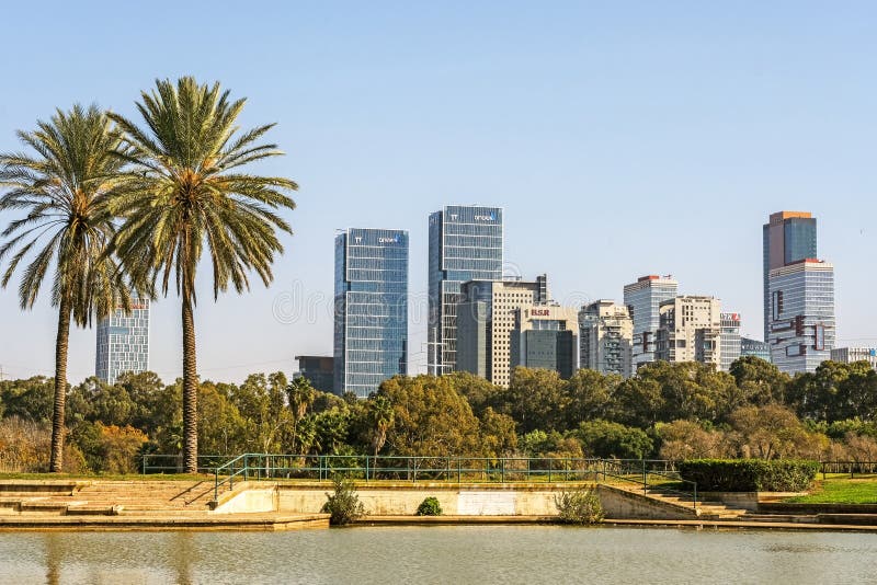 Tel-Aviv, Israel - January 3, 2023: HaYarkon Park in Tel-Aviv stock photos