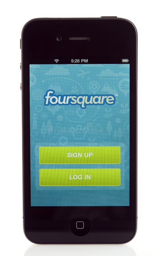 Isolated iPhone 4 - Foursquare