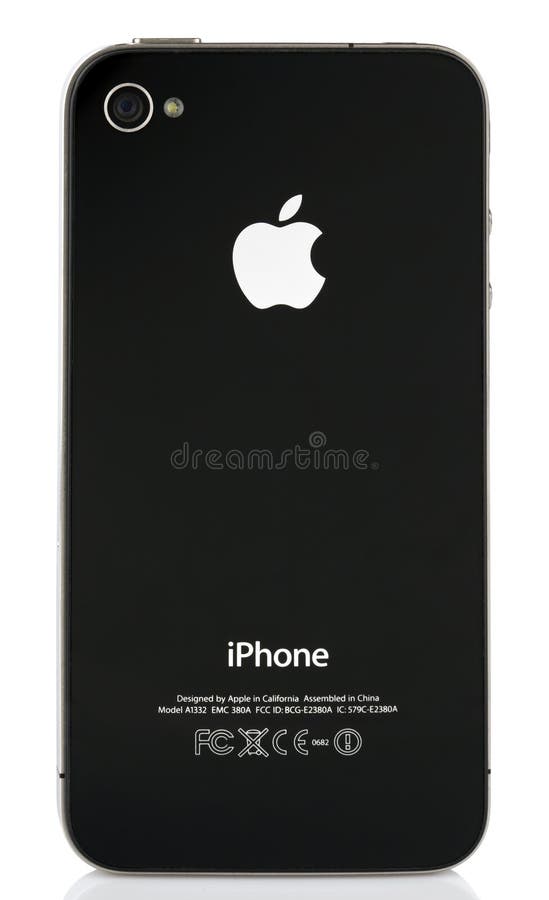 Isolated IPhone 4 - Back Side Editorial Photo - Image of black, number:  29976041