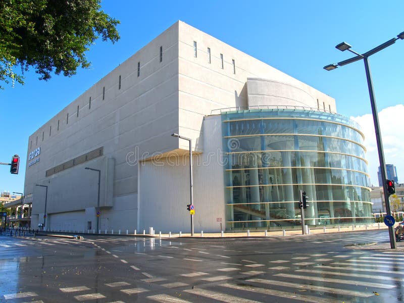 TEL AVIV, ISRAEL. Gabima theater in sunny day stock images TEL AVIV, ISRAEL. Gabima theater in sunny day stock images