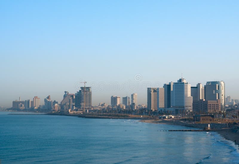 Tel Aviv seaside stock photo