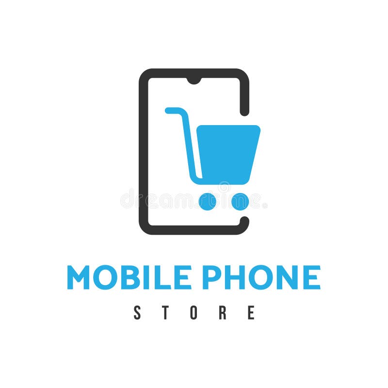 Mobile Phone, Smartphone Store, Phone Shop Logo Template Ilustración