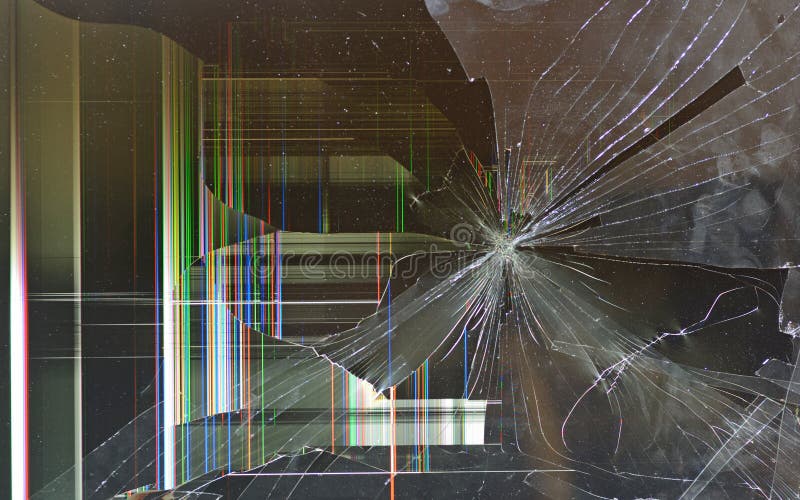 Tela De Computador Quebrado Foto de Stock Imagem de elétrico