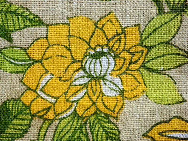 Tela de lino colorida con la flor pintada imágenes de archivo libres de regalías Tela de lino colorida con la flor pintada imágenes de archivo libres de regalías