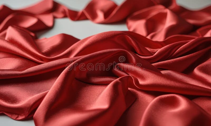 Ai ha elaborado hábilmente una representación de tela de seda roja. mostrar la belleza de la abstracción digital. con un sentido de movimiento y calma. capturar la esencia de la estética moderna.