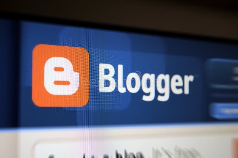 Tela do Internet da página principal do Blogger fotografia de stock Tela do Internet da página principal do Blogger fotografia de stock