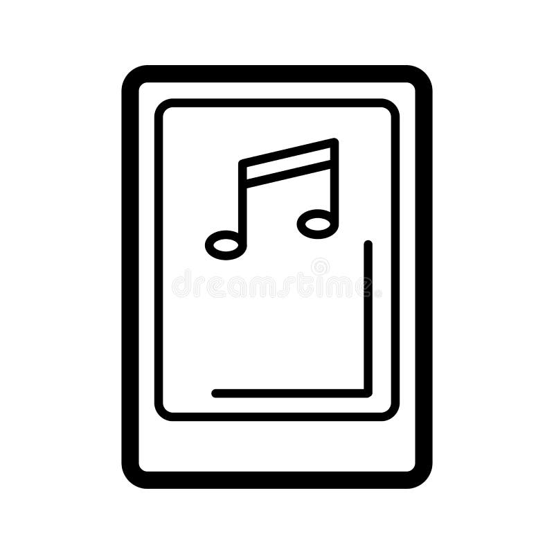 Tela isolada da tabuleta com símbolo do jogador de música no fundo branco Conceito do playback audio, multimédios, córrego ilustração stock Tela isolada da tabuleta com símbolo do jogador de música no fundo branco Conceito do playback audio, multimédios, córrego ilustração stock
