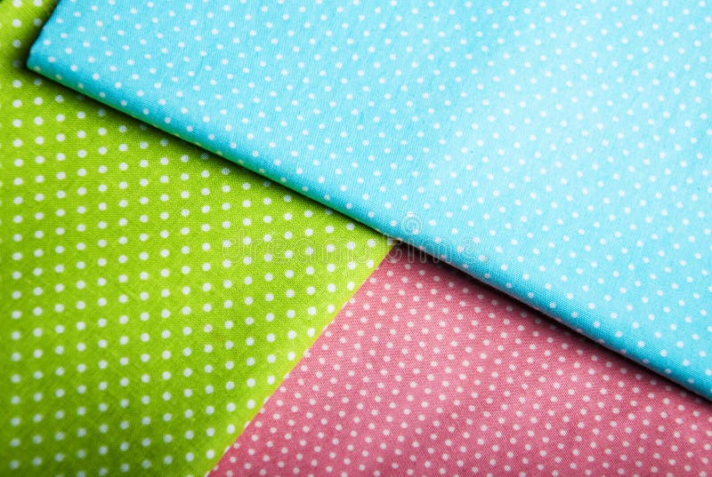 Telas do às bolinhas fotos de stock