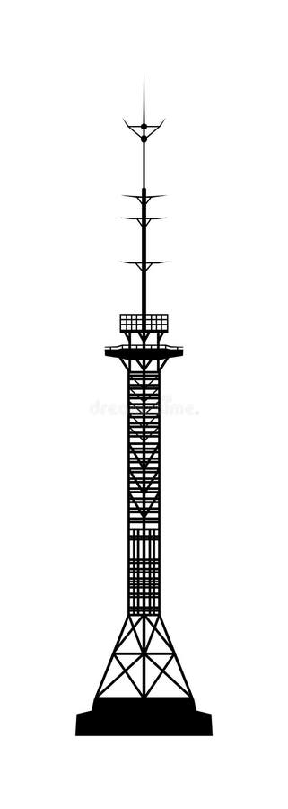 Telecommunicatie toren vector illustratie Telecommunicatie toren vector illustratie