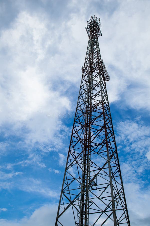 Telecommunications towers. royalty free stock photo