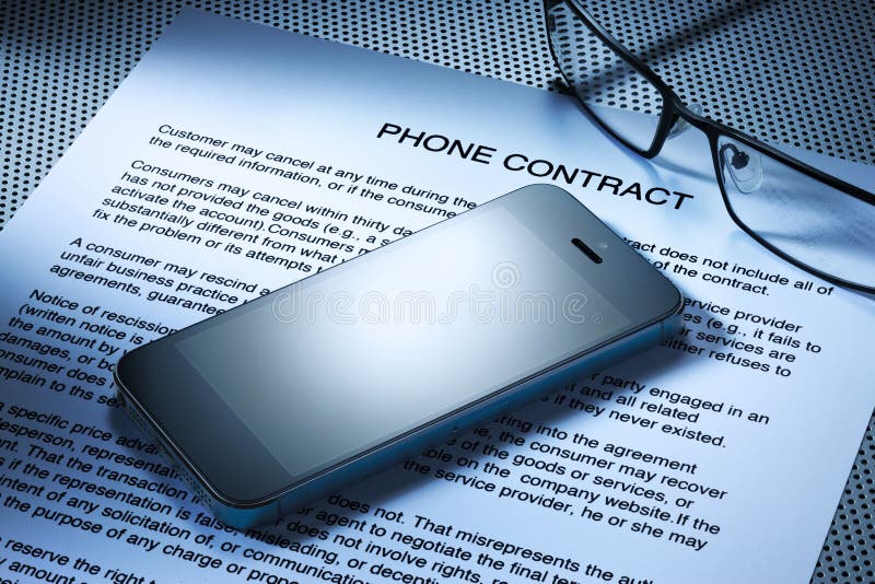 Telefon Komórkowy kontrakt obrazy stock Telefon Komórkowy kontrakt obrazy stock