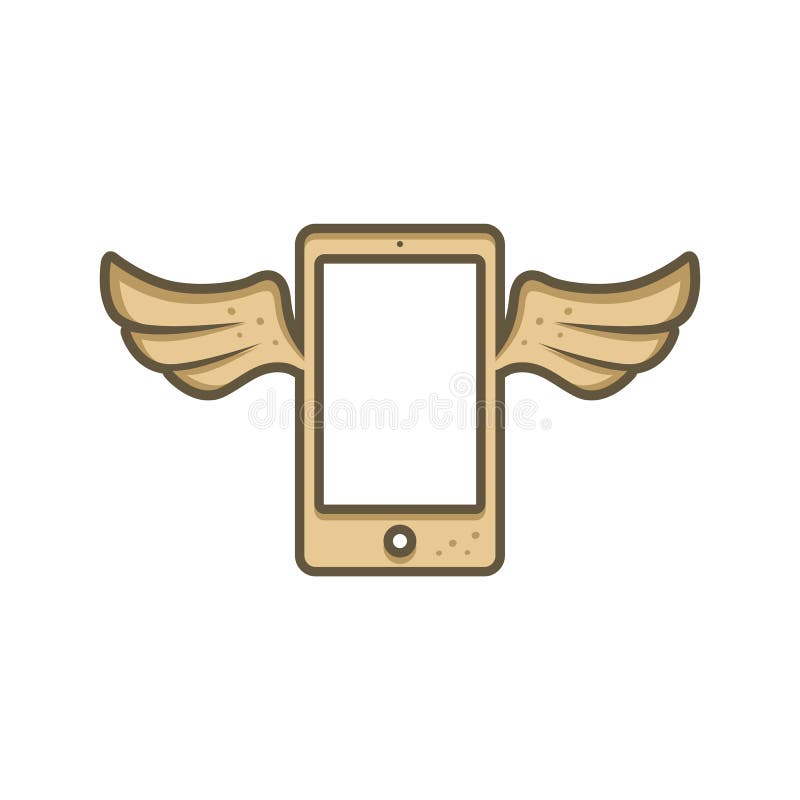Etiqueta dos desenhos animados do símbolo Therian, telefone DIY
