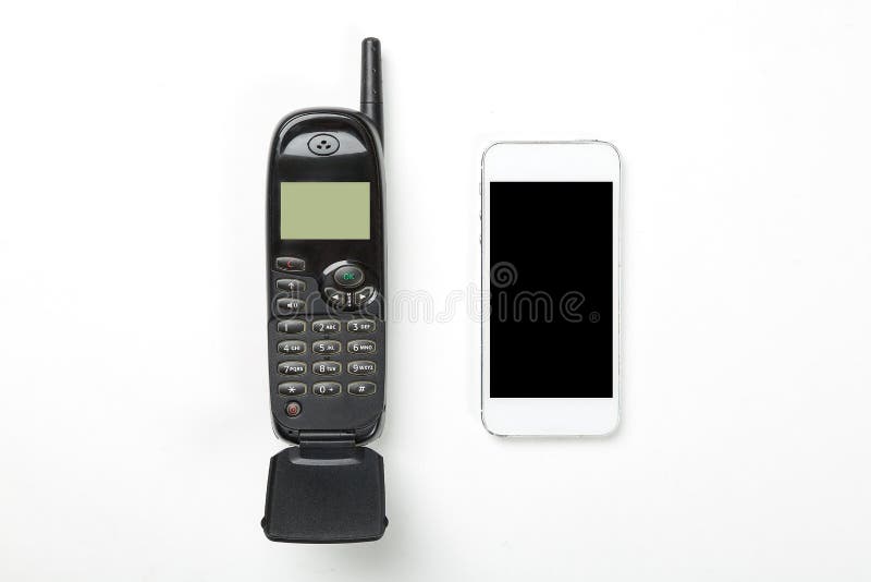 Telefone Celular Retro Usado Velho Da Pilha Isolado No Branco Imagem de  Stock - Imagem de falar, contato: 128105387