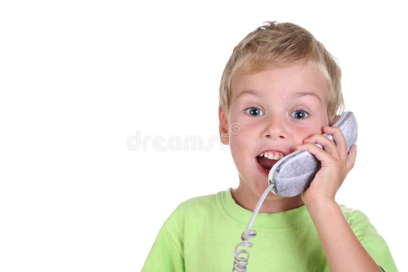 Telefone da conversa da criança imagens de stock royalty free Telefone da conversa da criança imagens de stock royalty free