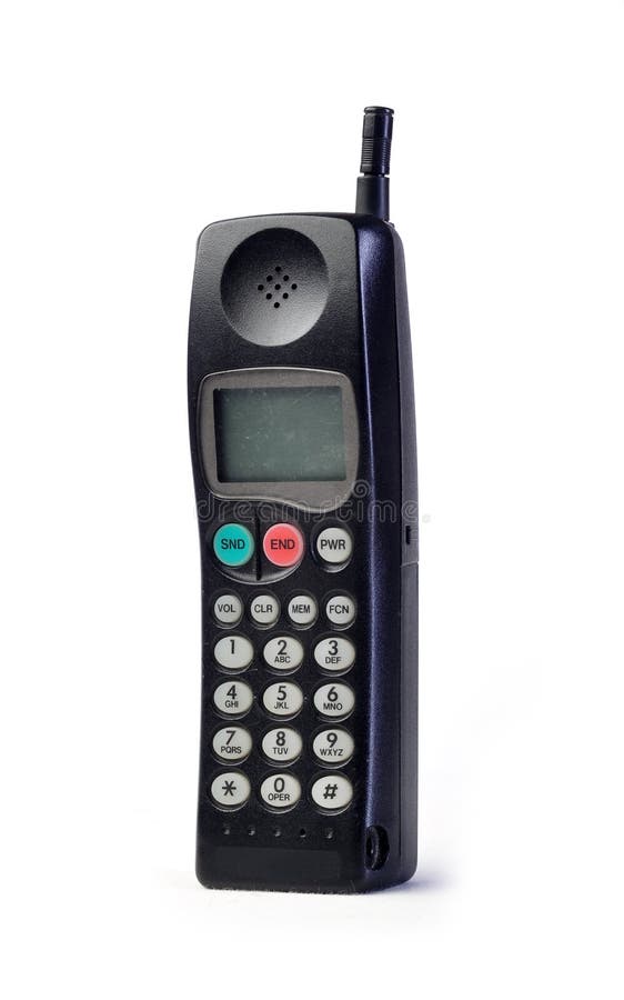 Telefone Celular Retro Usado Velho Da Pilha Isolado No Branco Imagem de  Stock - Imagem de falar, contato: 128105387