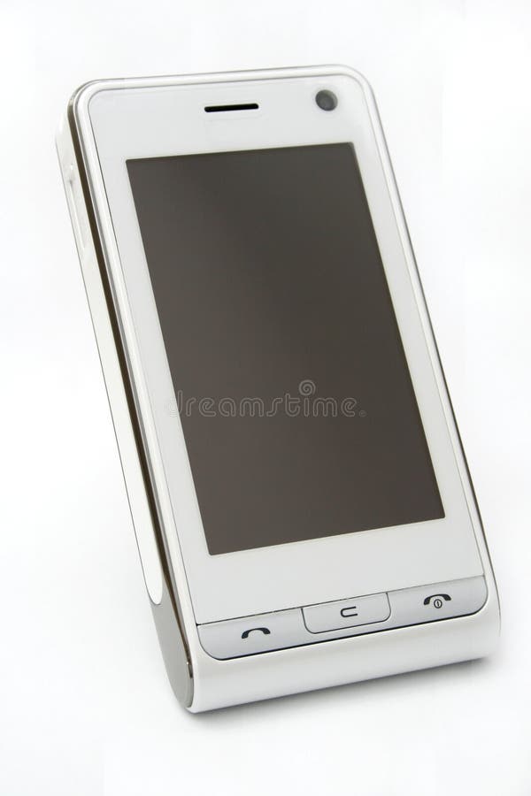 Telefone móvel moderno de tela de toque de PDA imagem de stock Telefone móvel moderno de tela de toque de PDA imagem de stock