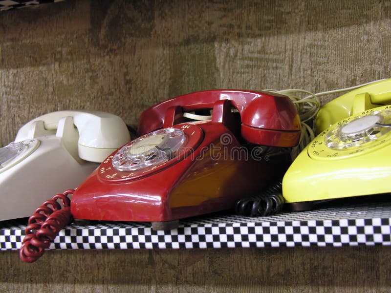 Telefones retros imagem de stock royalty free Telefones retros imagem de stock royalty free