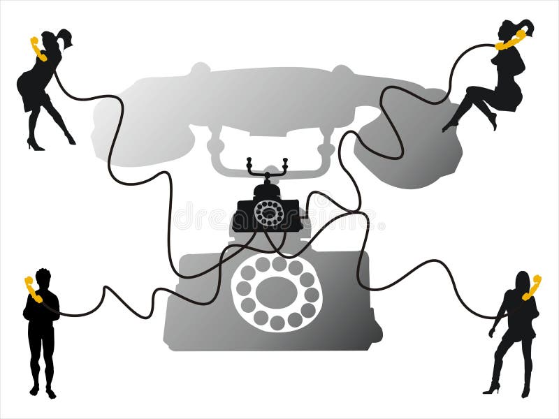 Telefongesprach Stock Abbildung Illustration Von Telefongesprach 100