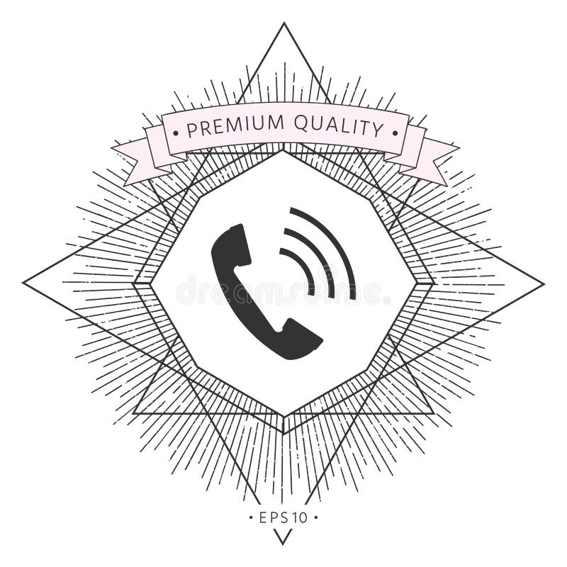 Telefoniczny handset, telefonicznego odbiorcy ikona ilustracji Telefoniczny handset, telefonicznego odbiorcy ikona ilustracji