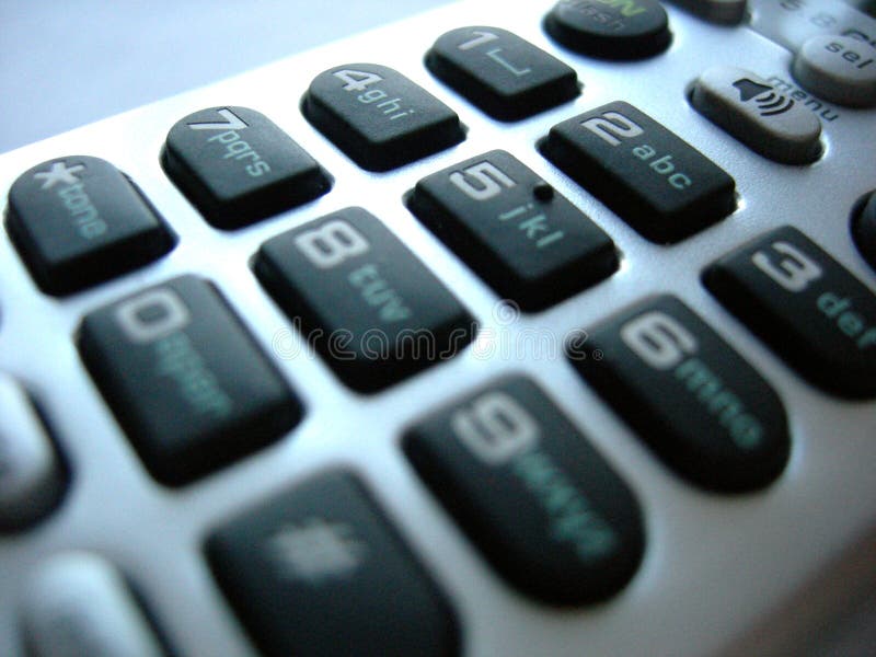 Silver phone key pad with numbers and letters. Silver phone key pad with numbers and letters