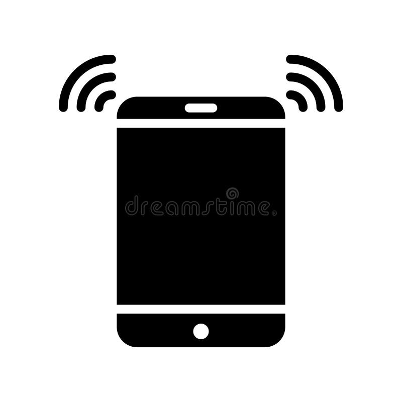 Telefonu wifi glifu płaska wektorowa ikona royalty ilustracja Telefonu wifi glifu płaska wektorowa ikona royalty ilustracja