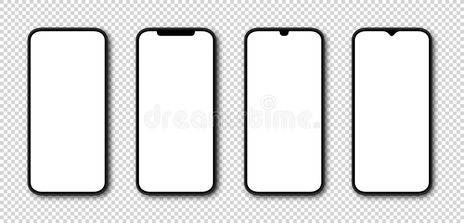 Telefoon met wit scherm. smartphone mockup. mobiele telefoon met wit scherm. sjabloon die smartphone modelleert in realistisch ont Telefoon met wit scherm. smartphone mockup. mobiele telefoon met wit scherm. sjabloon die smartphone modelleert in realistisch ont