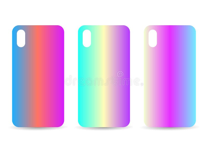 Telefoongeval met gradiëntachtergronden die wordt geplaatst Vage schaduwen Vector stock illustratie Telefoongeval met gradiëntachtergronden die wordt geplaatst Vage schaduwen Vector stock illustratie