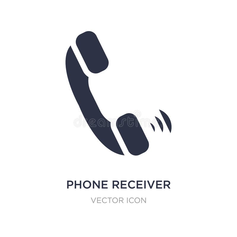 telefoonontvanger met pictogram op witte achtergrond Eenvoudige elementenillustratie van Hardwareconcept vector illustratie telefoonontvanger met pictogram op witte achtergrond Eenvoudige elementenillustratie van Hardwareconcept vector illustratie