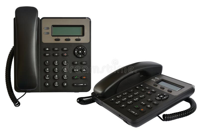 Telefoontoestel met vertoning en knopen Moderne telefoon voor ip-telefonie royalty-vrije stock foto's Telefoontoestel met vertoning en knopen Moderne telefoon voor ip-telefonie royalty-vrije stock foto's
